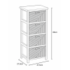 Συρταριέρα MDF με 4 Συρτάρια 37.5x27.5x86cm Φυσική/Μαύρη με Σχέδιο MRShome