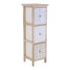 Συρταριέρα MDF με 3 Συρτάρια 25x25x77cm Φυσική με Σχέδια MRShome