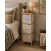 Συρταριέρα MDF με 3 Συρτάρια 25x25x77cm Φυσική με Σχέδια MRShome