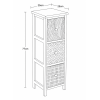 Συρταριέρα MDF με 3 Συρτάρια 25x25x77cm Φυσική με Σχέδια MRShome