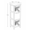 Συρταριέρα MDF με 3 Συρτάρια 25x25x77cm Μπεζ/Μαύρη με Σχέδιο MRShome