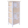Συρταριέρα MDF με 4 Συρτάρια 37.5x27.5x86cm Μπεζ με Σχέδιο MRShome