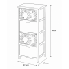 Συρταριέρα MDF με 4 Συρτάρια 37.5x27.5x86cm Μπεζ με Σχέδιο MRShome