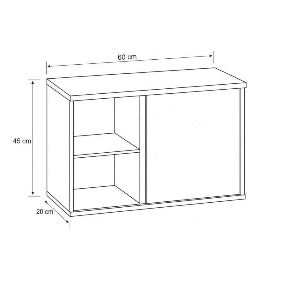 Έπιπλο Μπάνιου με Καθρέπτη 60x20x45cm Μπεζ/Λευκό MRShome