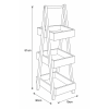 Ραφιέρα MDF με 3 Επίπεδα Φυσική 30x19x81cm MRShome