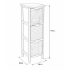 Συρταριέρα MDF με 3 Συρτάρια 25x25x77cm Μπεζ με Σχέδια MRShome