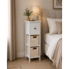 Συρταριέρα MDF με 3 Συρτάρια 25x25x77cm Λευκή MRShome