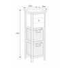 Συρταριέρα MDF με 3 Συρτάρια 25x25x77cm Λευκή MRShome