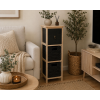 Συρταριέρα MDF με 3 Συρτάρια 25x25x77cm Φυσική/Μαύρη MRShome
