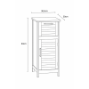 Έπιπλο MDF/Βελανιδιά με 1 Συρτάρι και 1 Ντουλάπι με Ράφι στο Εσωτερικό 36.5x30x83cm MRShome