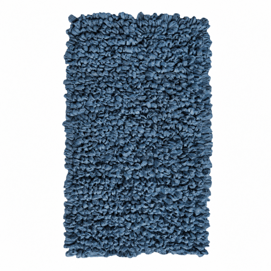 EVORA Χειροποίητο Πατάκι 50x70cm Μπλε C04 Mrshome