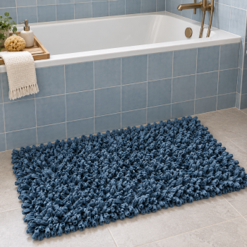 EVORA Χειροποίητο Πατάκι 50x70cm Μπλε C04 Mrshome