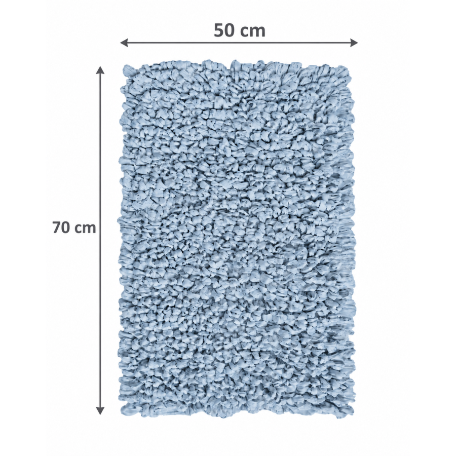 EVORA Χειροποίητο Πατάκι 50x70cm Γαλάζιο C05 Mrshome