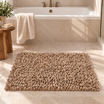 EVORA Χειροποίητο Πατάκι 50x70cm Camel C06 Mrshome