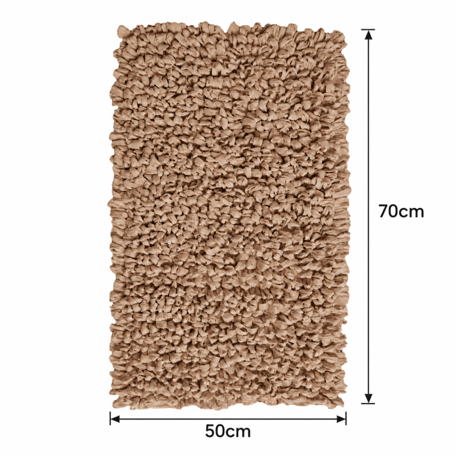EVORA Χειροποίητο Πατάκι 50x70cm Camel C06 Mrshome