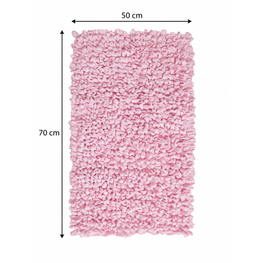 EVORA Χειροποίητο Πατάκι 50x70cm Ροζ C07 Mrshome