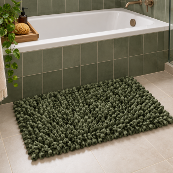 EVORA Χειροποίητο Πατάκι 50x70cm Πράσινο C10 Mrshome