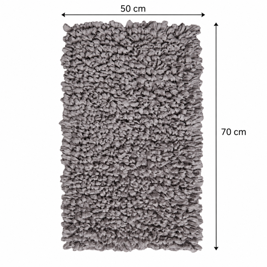 EVORA Χειροποίητο Πατάκι 50x70cm Γκρι C26 Mrshome
