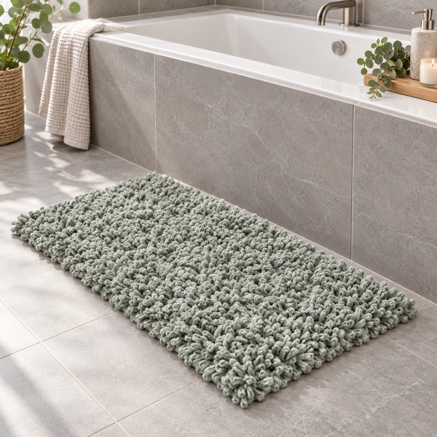 EVORA Χειροποίητο Πατάκι 50x70cm Jade C39 Mrshome