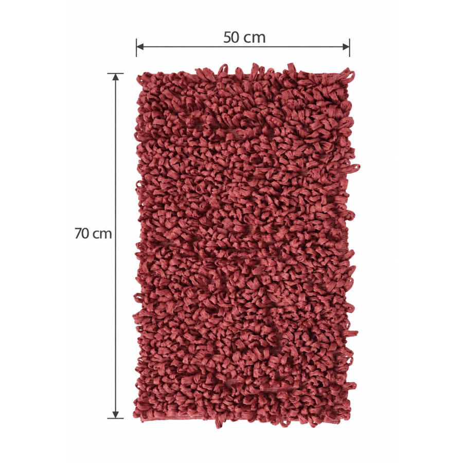 EVORA Χειροποίητο Πατάκι 50x70cm Κεραμιδί C41 Mrshome