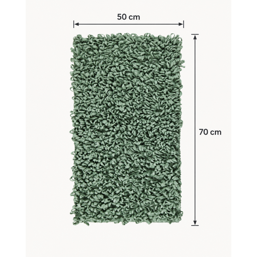 EVORA Χειροποίητο Πατάκι 50x70cm Mint C45 Mrshome