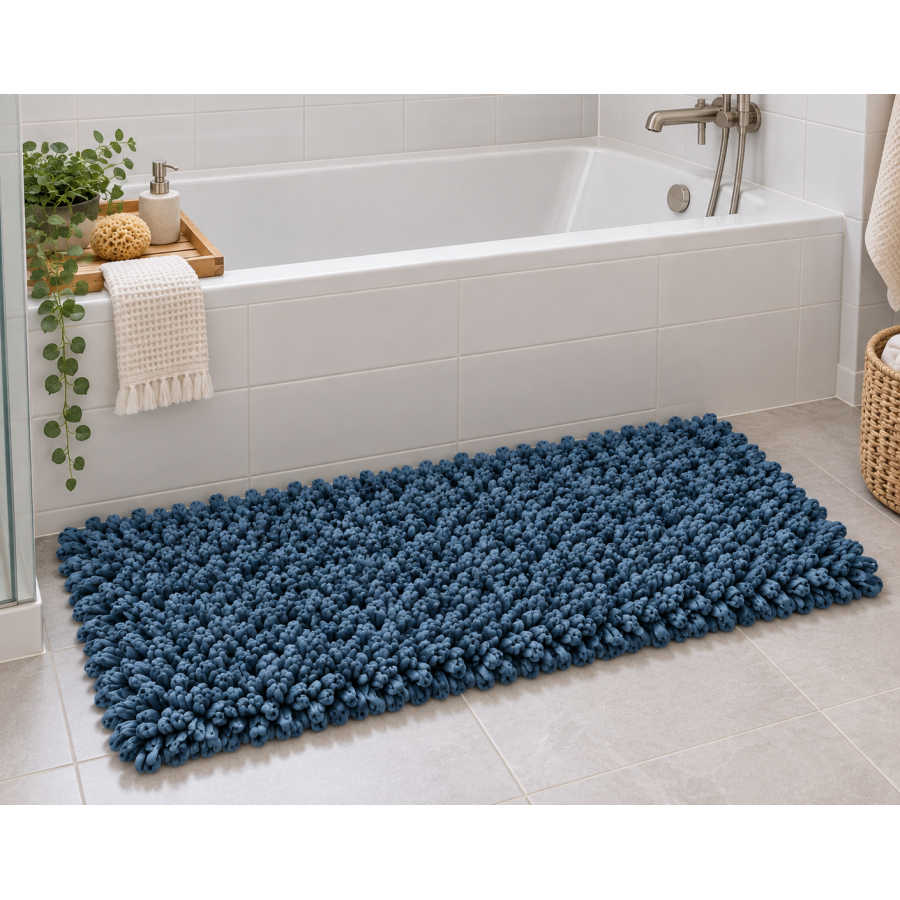 EVORA Χειροποίητο Πατάκι 60x120cm Μπλε C04 Mrshome