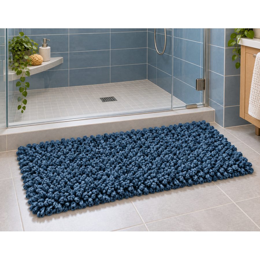 EVORA Χειροποίητο Πατάκι 60x120cm Μπλε C04 Mrshome