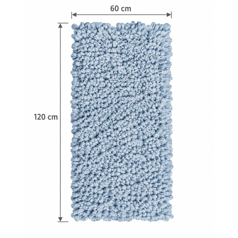 EVORA Χειροποίητο Πατάκι 60x120cm Γαλάζιο C05 Mrshome