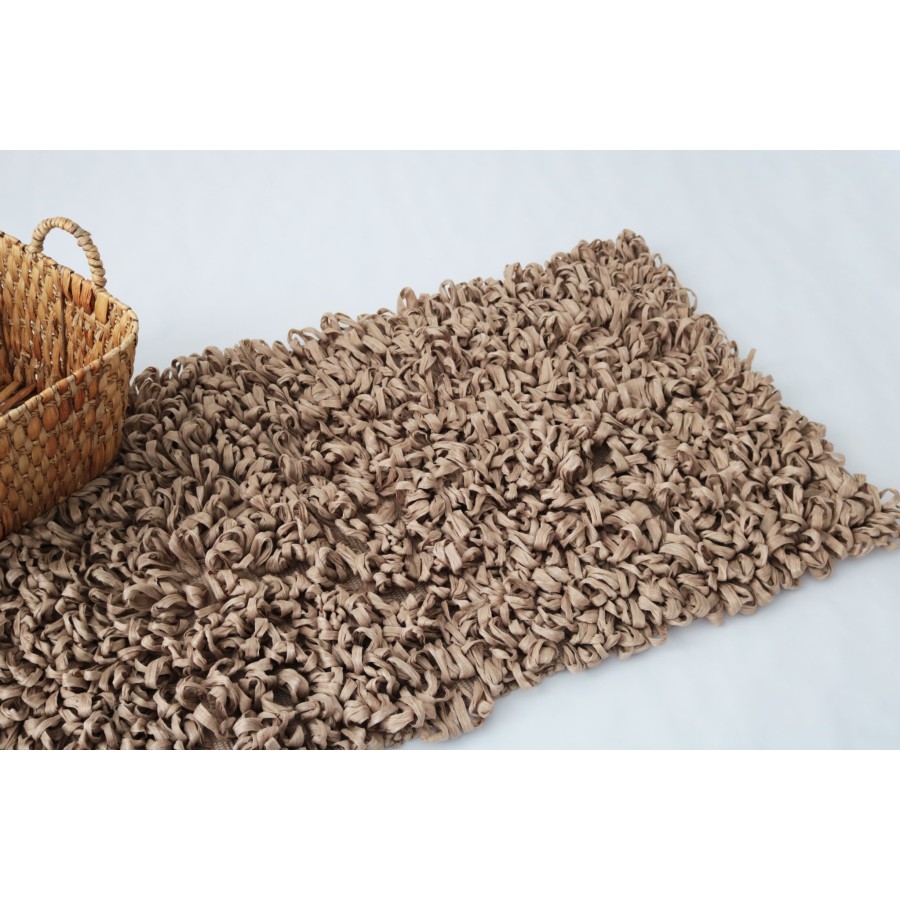 EVORA Χειροποίητο Πατάκι 60x120cm Camel C06 Mrshome