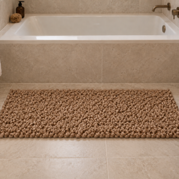 EVORA Χειροποίητο Πατάκι 60x120cm Camel C06 Mrshome
