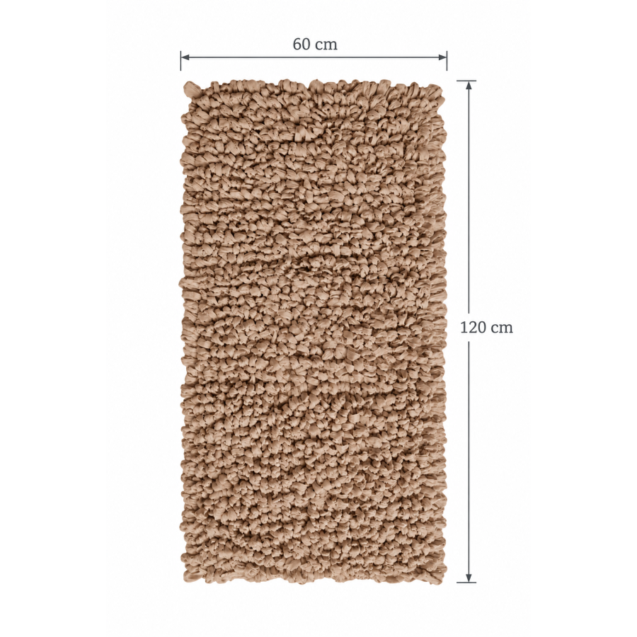 EVORA Χειροποίητο Πατάκι 60x120cm Camel C06 Mrshome