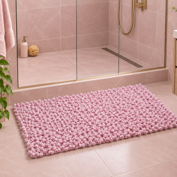 EVORA Χειροποίητο Πατάκι 60x120cm Ροζ C07 Mrshome