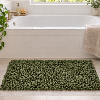 EVORA Χειροποίητο Πατάκι 60x120cm Πράσινο C10 Mrshome