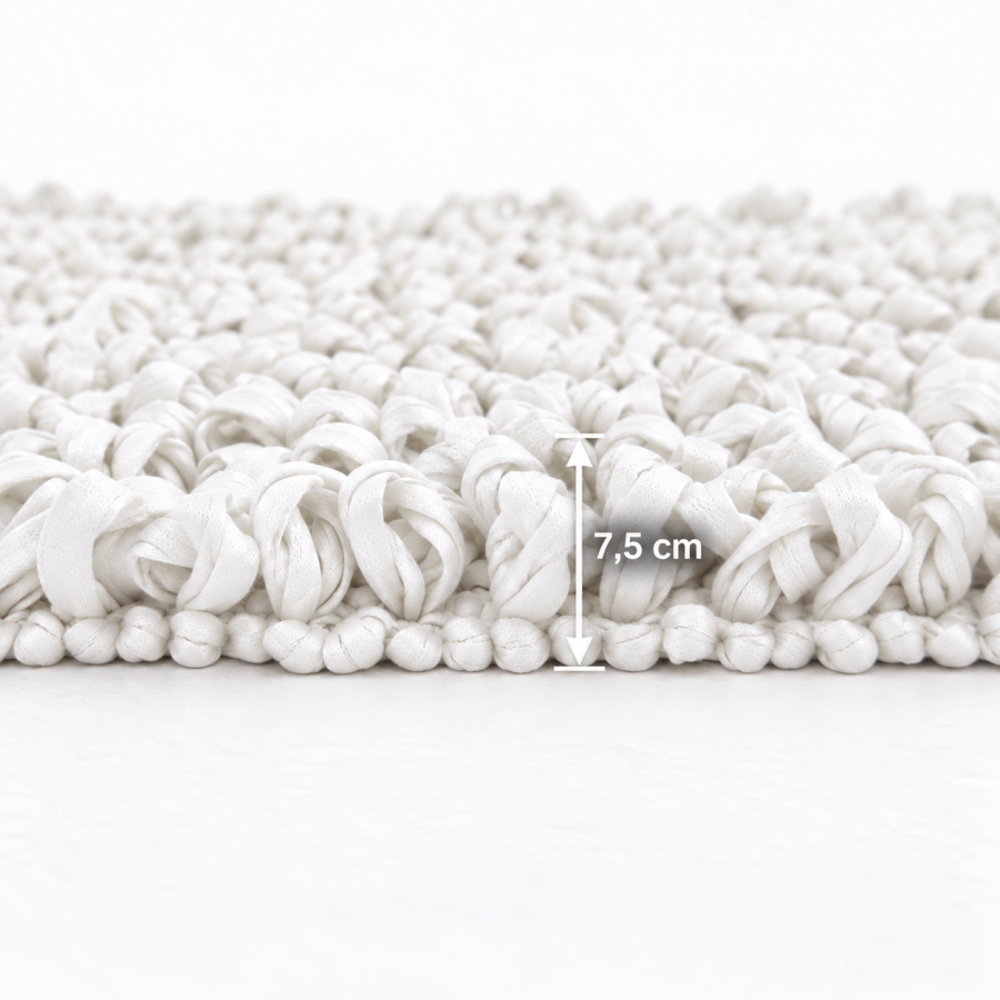 EVORA Χειροποίητο Πατάκι 60x120cm Λευκό C13 Mrshome