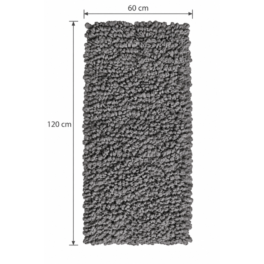 EVORA Χειροποίητο Πατάκι 60x120cm Γκρι Σκούρο C15 Mrshome