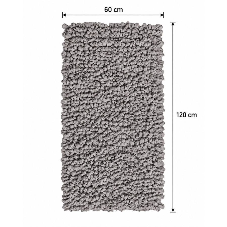 EVORA Χειροποίητο Πατάκι 60x120cm Γκρι C26 Mrshome
