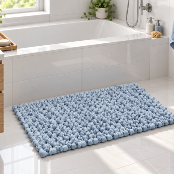 EVORA Χειροποίητο Πατάκι 50x70cm Πέρλα C38 Mrshome