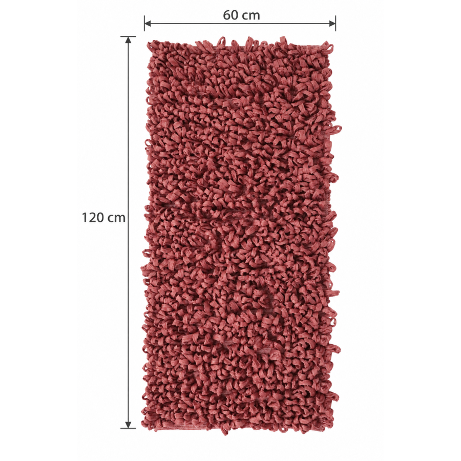 EVORA Χειροποίητο Πατάκι 60x120cm Κεραμιδί C41 Mrshome