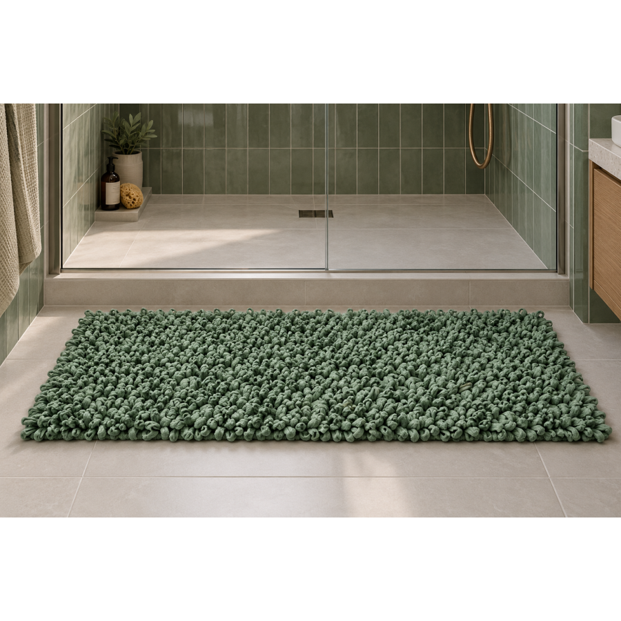 EVORA Χειροποίητο Πατάκι 60x120cm Mint C45 Mrshome