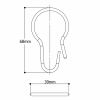 Curtain Hooks 12pcs metal κρίκοι κουρτίνας μπάνιου MRShome