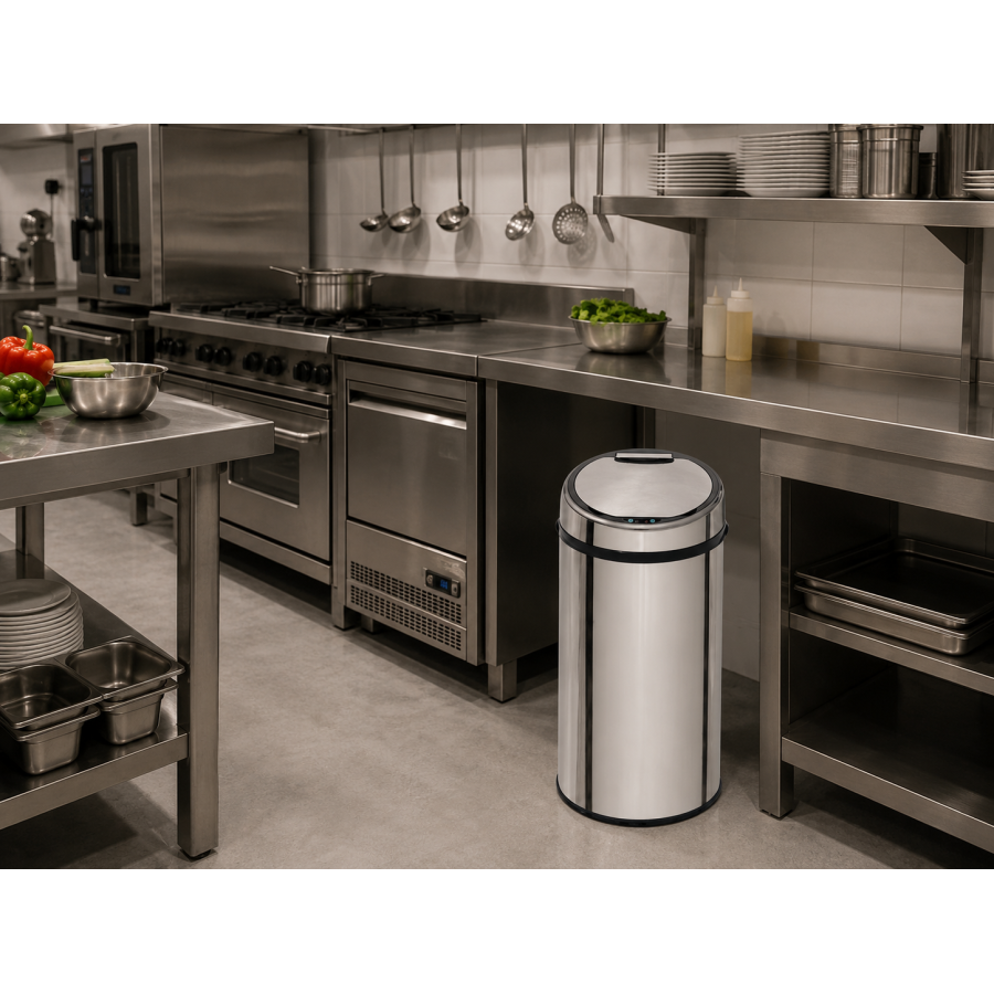 Αυτόματος Κάδος με Φωτοκύτταρο 58lt Inox Φ34.5x79.5cm MRShome