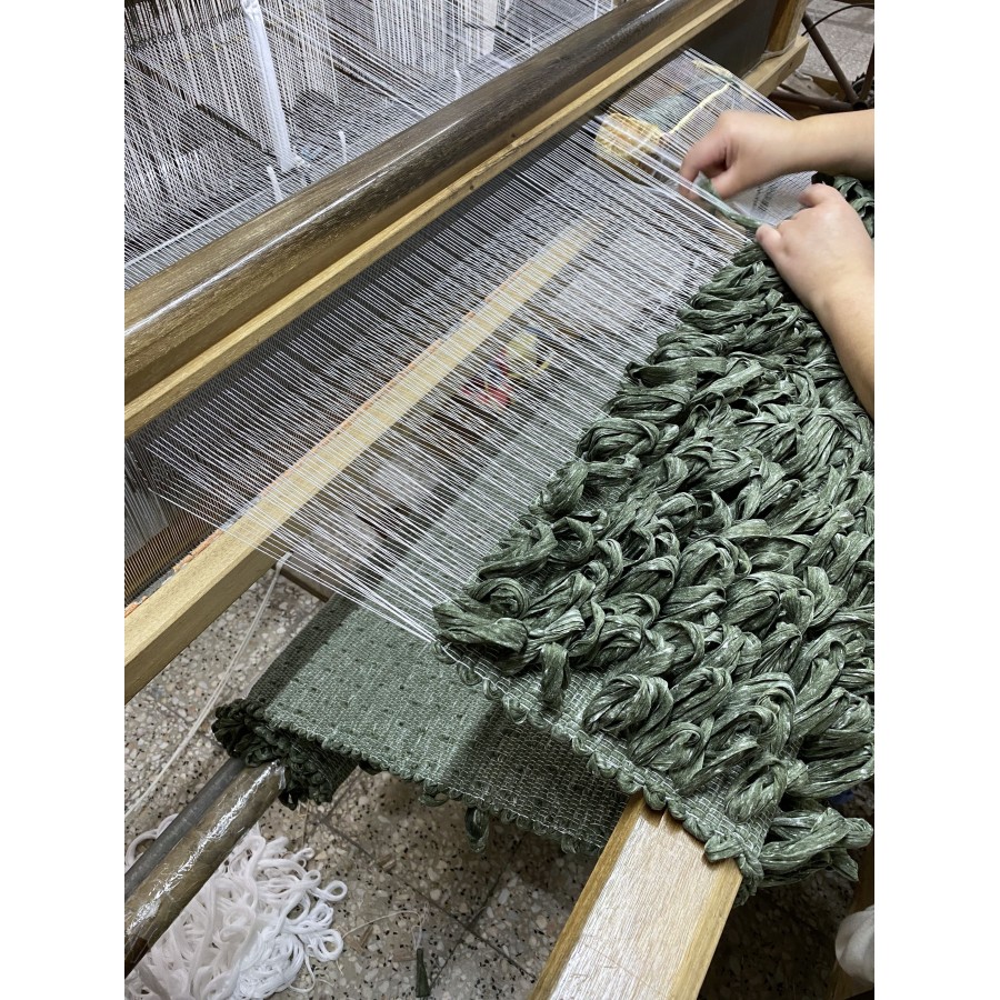 EVORA Χειροποίητο Πατάκι 60x120cm Mint C45 Mrshome