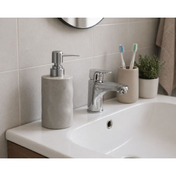 Δοχείο Κρεμοσάπουνου Stoneware 300ml 9x7.3x17.5cm Cool Grey 5U MRShome