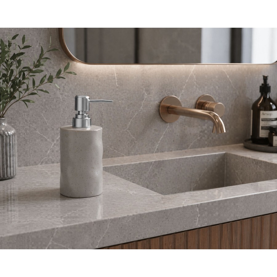 Δοχείο Κρεμοσάπουνου Stoneware 300ml 9x7.3x17.5cm Cool Grey 5U MRShome