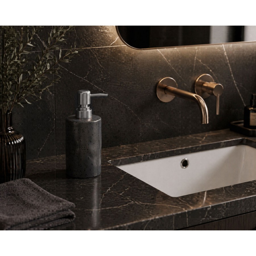 Δοχείο Κρεμοσάπουνου Stoneware 300ml 9x7.3x17.5cm Black 6U MRShome