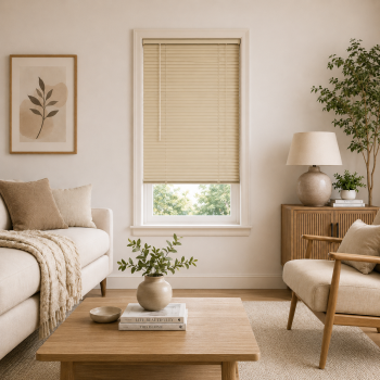 Μεταλλικό Στόρι αλουμινίου 25mm 120x140cm Μπεζ MRShome