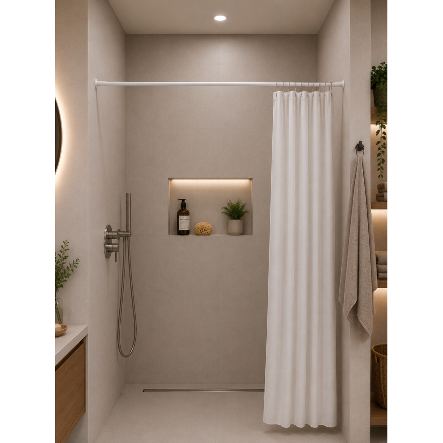 140-260 Ø22mm white βραχίονας μπάνιου πτυσσόμενος MRShome