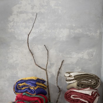 Σετ Παπλωματοθήκη Μονή Abalone - Wine Red / Light Beige