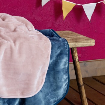Κουβέρτα Βελουτέ Μονή 160x220 Coperta - Pink