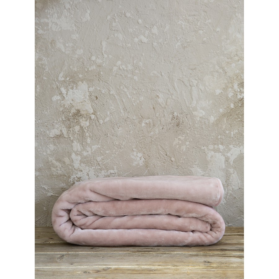 Κουβέρτα Βελουτέ Μονή 160x220 Coperta - Pink